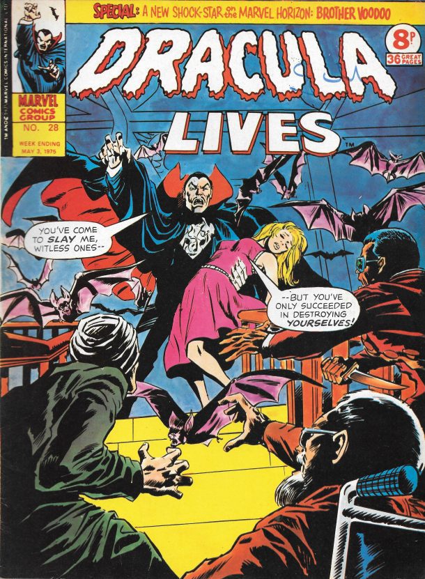 DRACULA LIVES UK MARVEL COMIC NO 28 MAY 3RD 1975 - Vintage Magazines