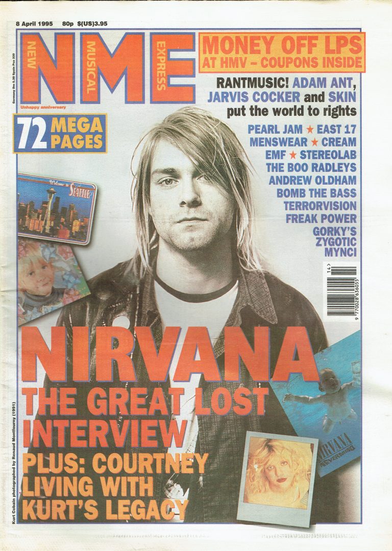 n-m-e-uk-music-paper-8th-april-1995-nirvana-vintage-and-modern-magazines-and-comics-vintage