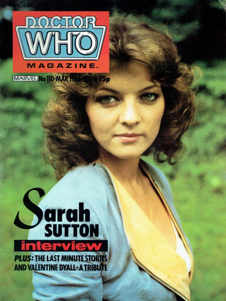 DOCTOR WHO UK MAGAZINE NO 110 MARCH 1986 SARAH SUTTON