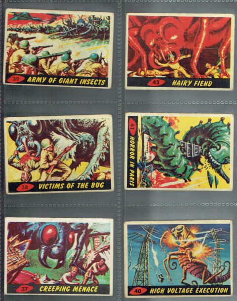 MARS ATTACKS TRADE CARDS 1964 FULL SET 55 CARDS BUBBLES